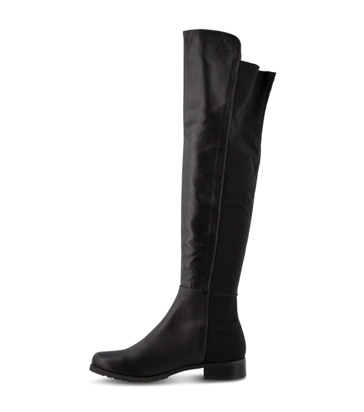 Botas Planas Tony Bianco Panache Black Luxe/Black Micro Stretch 3cm Negras | ARJKU80164