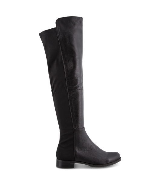 Botas Planas Tony Bianco Panache Black Luxe/Black Micro Stretch 3cm Negras | ARJKU80164