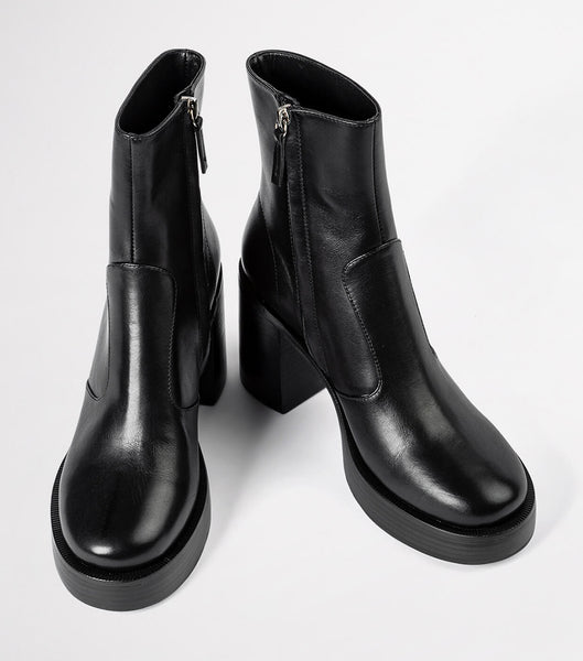 Botas Plataforma Tony Bianco Thunder Black Como 9cm Negras | PARER21502