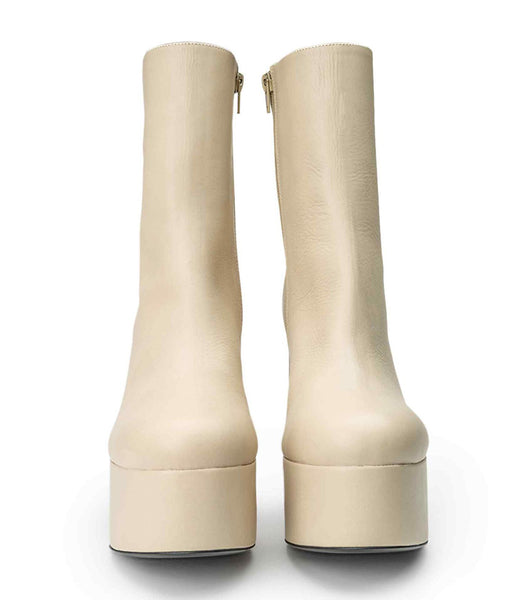 Botas Plataforma Tony Bianco Tyra Vanilla Venice 12cm Amarillo Claro | ARZPD94853