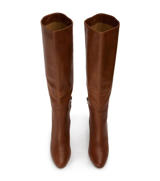 Botas de Tacon Tony Bianco Boss Cognac 9.5cm Marrones | PARER89899