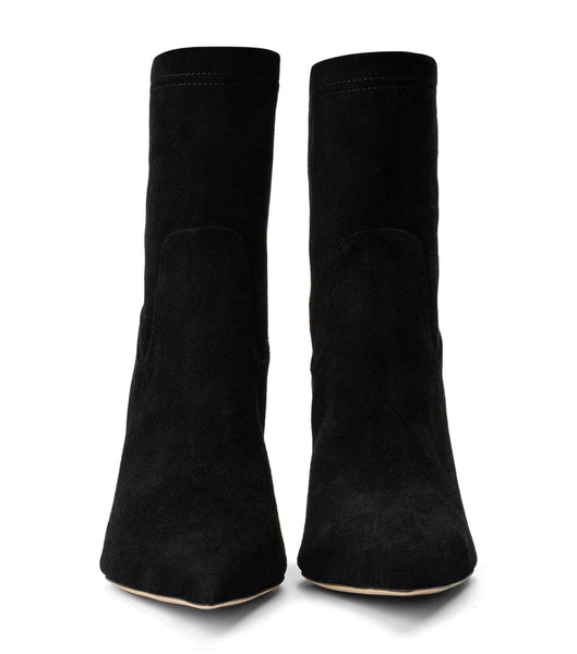 Botas de Tacon Tony Bianco Ellie Black Gamuza 8.5cm Negras | ARICD92805