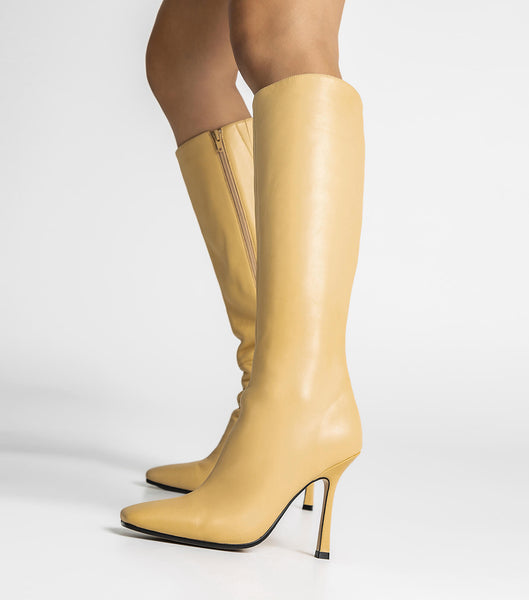 Botas de Tacon Tony Bianco Havana Butter Nappa 10.5cm Amarillo | GARUC24484