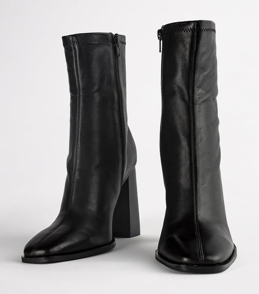 Botas de Tacon Tony Bianco Ines Black Como 10cm Negras | GAREC89339