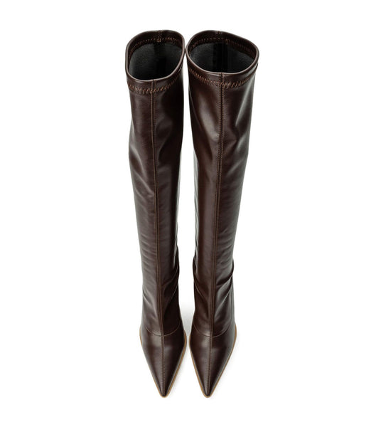 Botas de Tacon Tony Bianco Knight Choc Venezia 9.5cm Chocolate | ARJKU80598