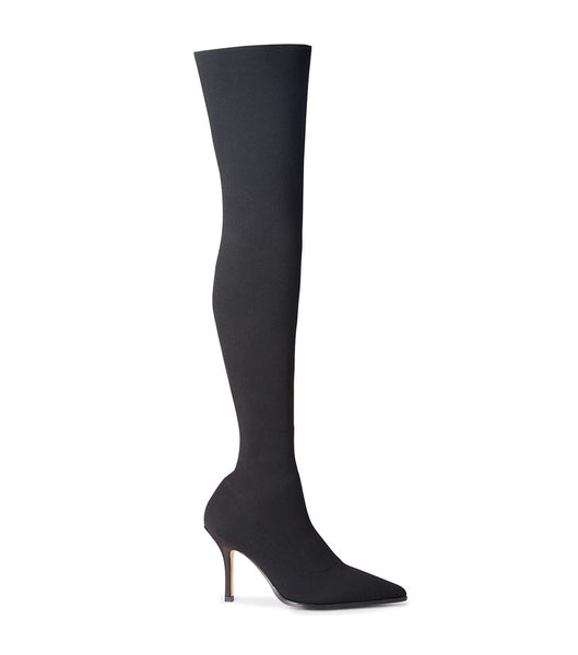 Botas de Tacon Tony Bianco Kori Black Sock Knit 9.5cm Negras | ZARMJ60495