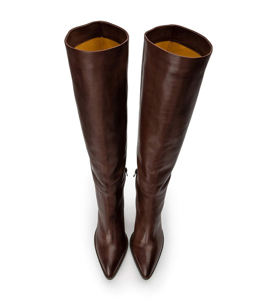 Botas de Tacon Tony Bianco Skyla Choc Como 9cm Chocolate | ARZDE48327