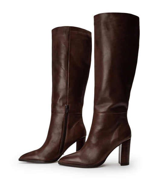 Botas de Tacon Tony Bianco Skyla Choc Como 9cm Chocolate | ARZDE48327