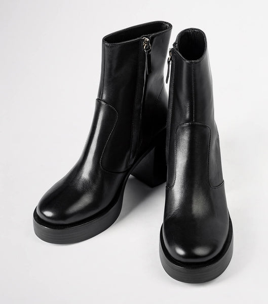 Botas de Tacon Tony Bianco Thunder Black Como 9cm Negras | UARND94744