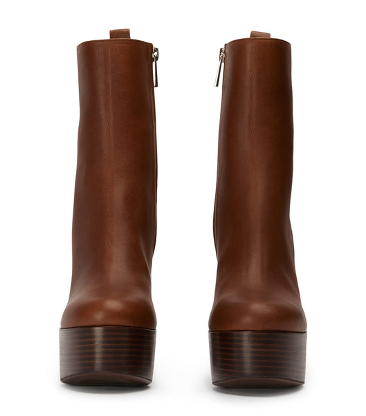 Botas de Tacon Tony Bianco Tyra Cognac 12cm Marrones | FARHY58309