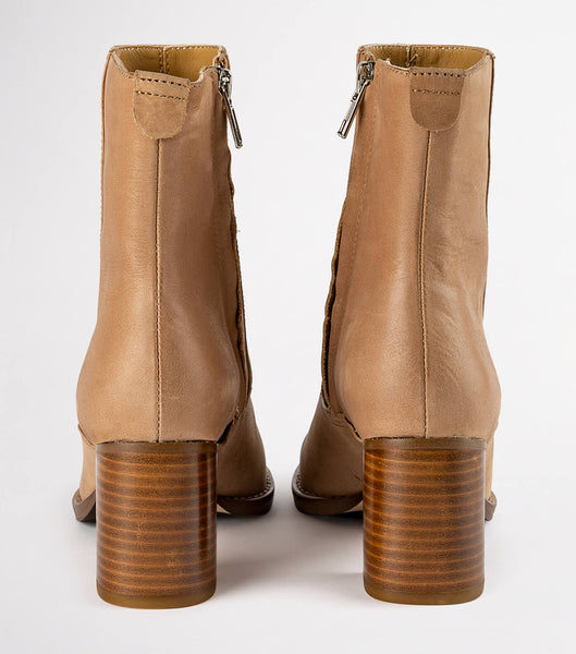 Botas de Tacon Tony Bianco Westley Caramel Diesel/Choc Wax 6.5cm Marrones | LARTR78364