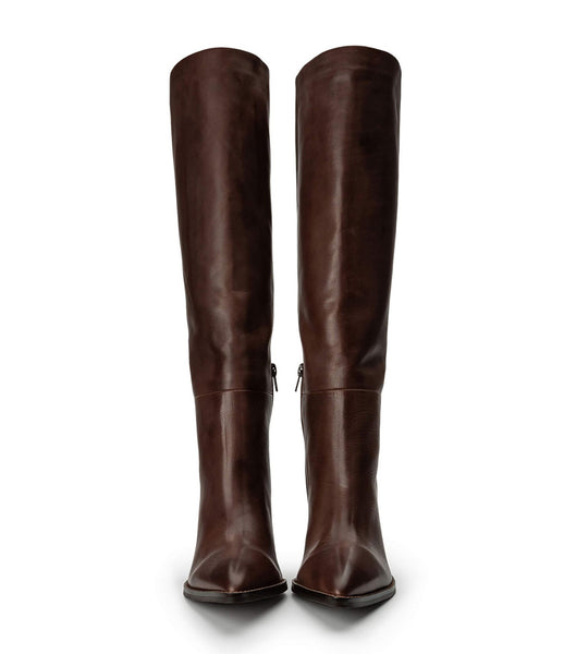 Botas de media pantorrilla Tony Bianco Skyla Choc Como 9cm Chocolate | SARVO74265