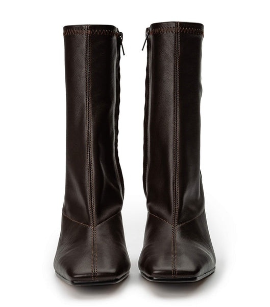 Botas de tacón de aguja Tony Bianco Halsey Chocolate Nappa 10.5cm Chocolate | DARVO72152