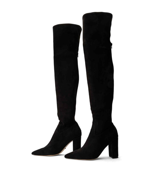 Botas elásticas Tony Bianco Estella Black Stretch Gamuza 8.5cm Negras | YARVQ42374