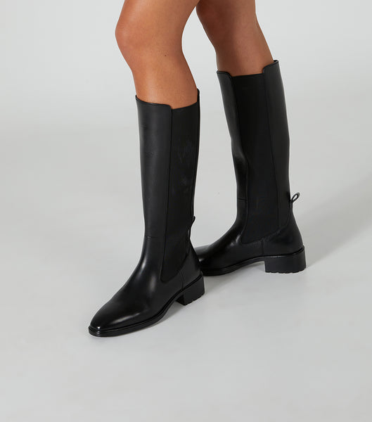 Botas hasta las rodillas Tony Bianco Emrata Black Como 4cm Negras | ARJKU62946