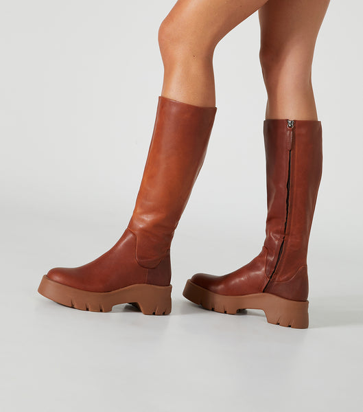 Botas hasta las rodillas Tony Bianco Rage Cognac 5.5cm Marrones | QARWA31300