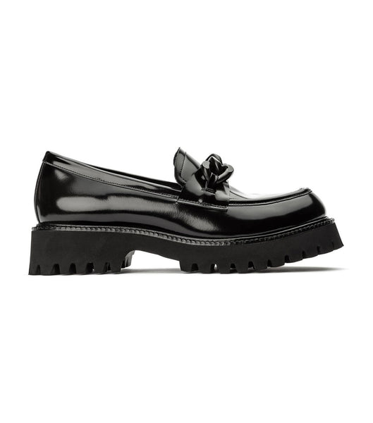 Loafers Tony Bianco Georgi Black Hi Shine 4cm Negras | SARNY27393