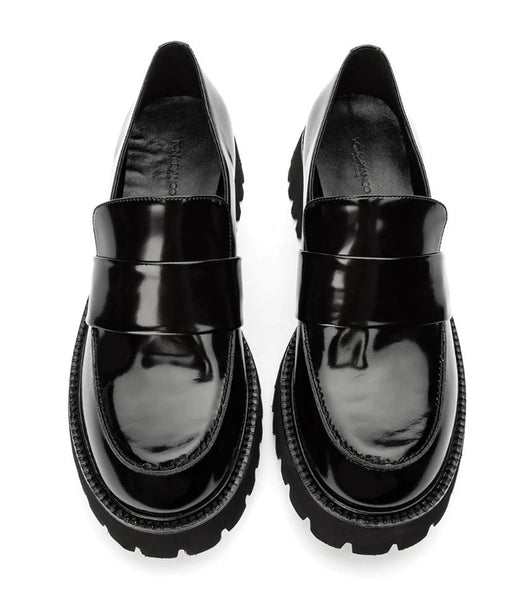 Loafers Tony Bianco Gisele Black Hi Shine 4cm Negras | PARER38069