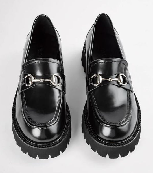 Loafers Tony Bianco Greer Black Hi Shine 4cm Negras | ARICD98382