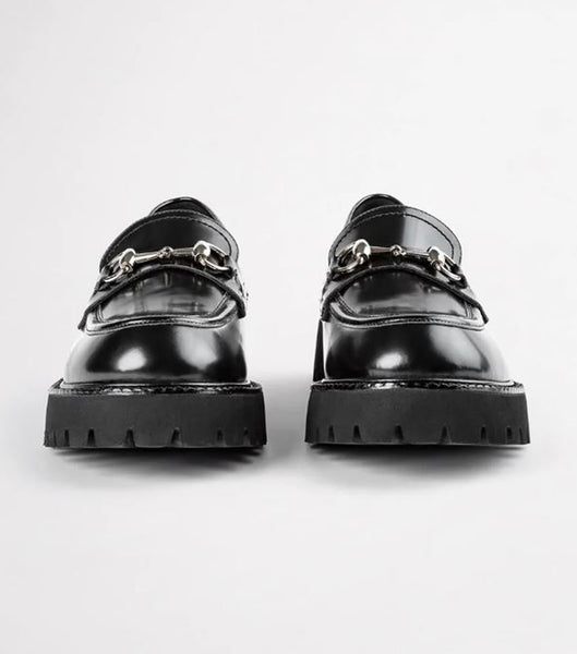 Loafers Tony Bianco Greer Black Hi Shine 4cm Negras | ARICD98382