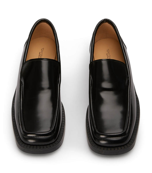 Loafers Tony Bianco Teddy Black Hi Shine 4cm Negras | ARQCS80586