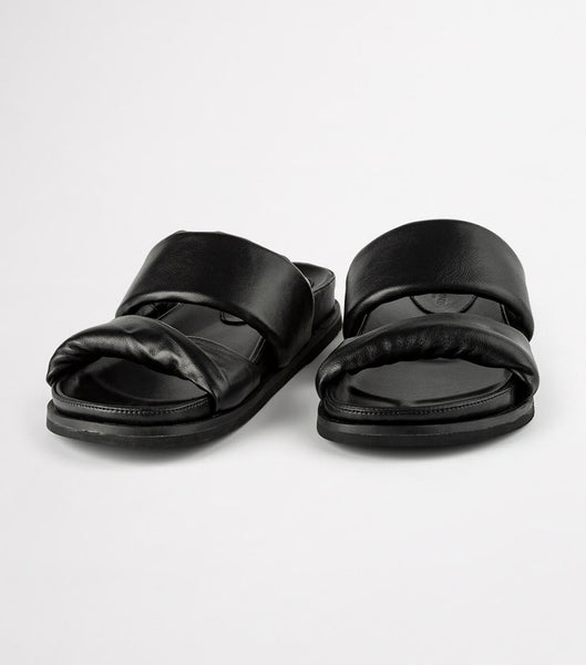 Sandalias Planas Tony Bianco Henry Black Nappa 3.5cm Negras | ARIIZ16021