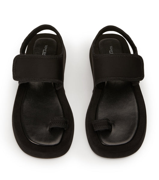 Sandalias Planas Tony Bianco Iso Black Neoprene 3.5cm Negras | ARZDE51580