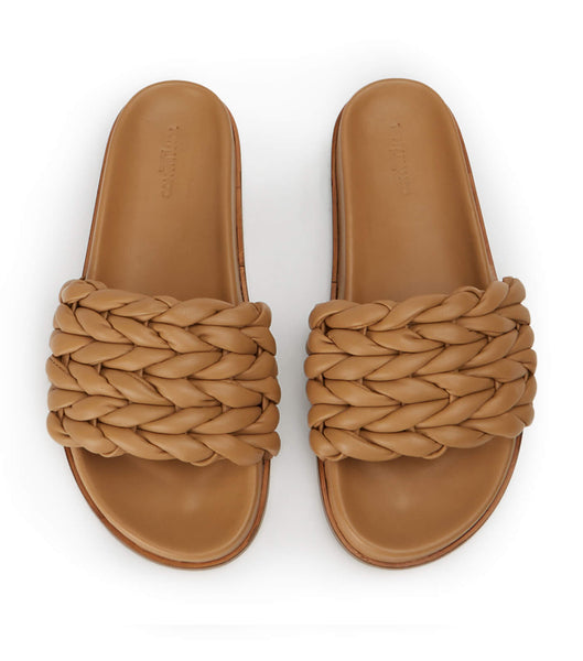 Sandalias Planas Tony Bianco Layton Biscuit Nappa Marrones | ARQCS16650