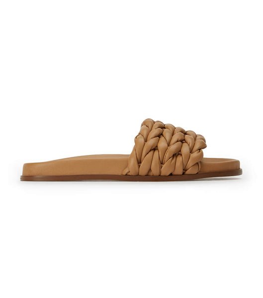 Sandalias Planas Tony Bianco Layton Biscuit Nappa Marrones | ARQCS16650