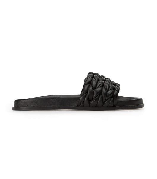 Sandalias Planas Tony Bianco Layton Black Nappa Negras | ZARNQ71312