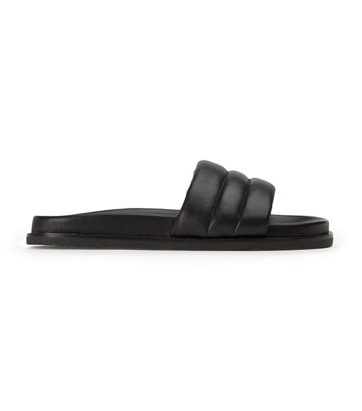 Sandalias Planas Tony Bianco Lucas Black Nappa 1.5cm Negras | ARDYB58405