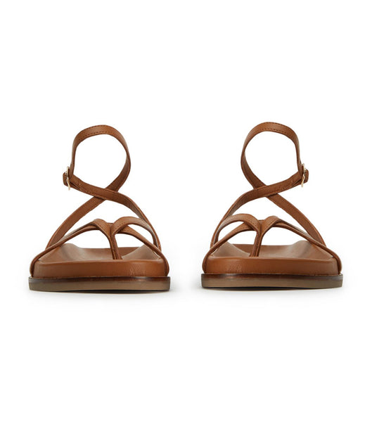 Sandalias Planas Tony Bianco Lucie Tan Nappa 1.5cm Marrones | ARZDE72162