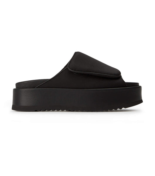 Sandalias Planas Tony Bianco Roxana Black Scuba 6cm Negras | ARNEJ38665