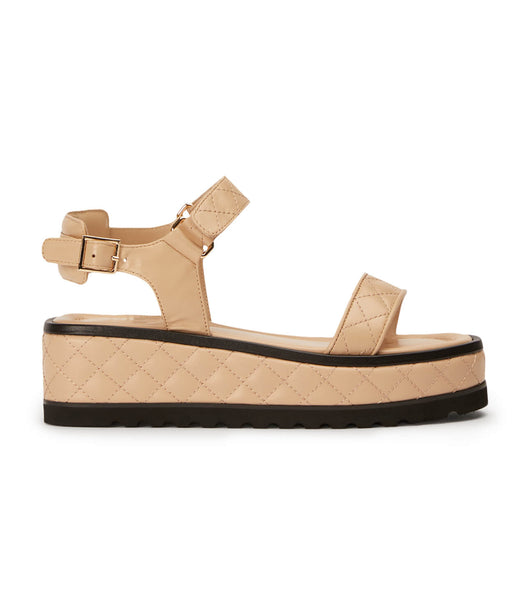 Sandalias Planas Tony Bianco Zahara Beech Nappa 6cm Beige | ARXMI16069