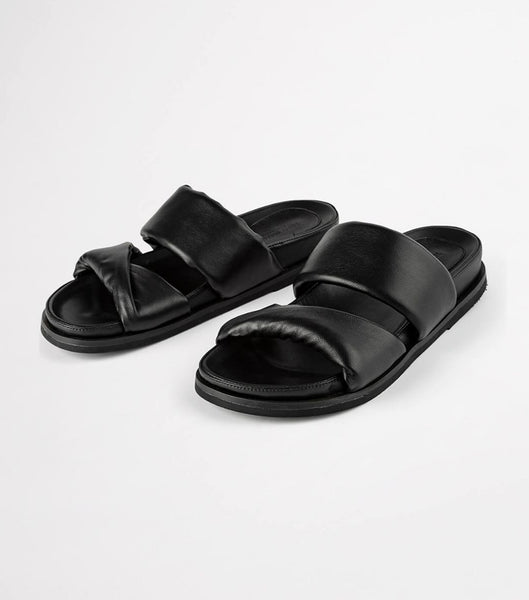 Sandalias Tony Bianco Henry Black Nappa 3.5cm Negras | QARUV69045