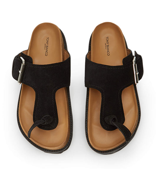 Sandalias Tony Bianco Marlo Black Gamuza 3cm Negras | ARNZX80017