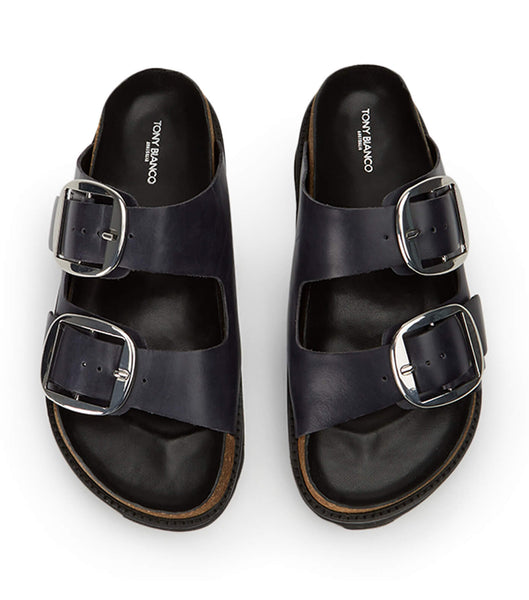 Sandalias Tony Bianco Marty Black Wax Negras | PARQX96326