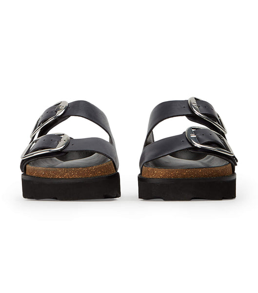 Sandalias Tony Bianco Marty Black Wax Negras | PARQX96326