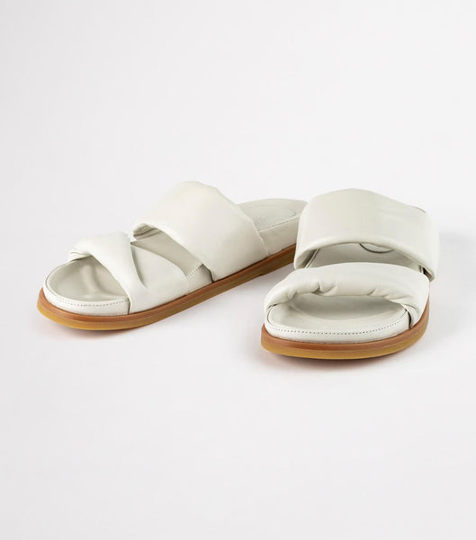 Sandalias de Diapositivas Tony Bianco Henry Dove Nappa 3.5cm Blancas | YARGT97384