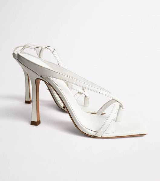 Sandalias de dedo Tony Bianco Faythe White Kid 10.5cm Blancas | ARJVR68948