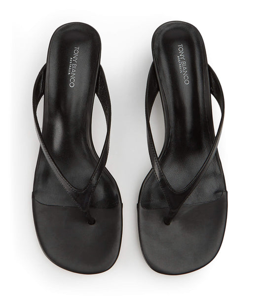 Sandalias de dedo Tony Bianco Krista Black Nappa 5cm Negras | ARDYB27188