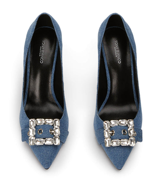 Tacones Brillantes Tony Bianco Abbey Washed Denim 10.5cm Azules | DARVO66092