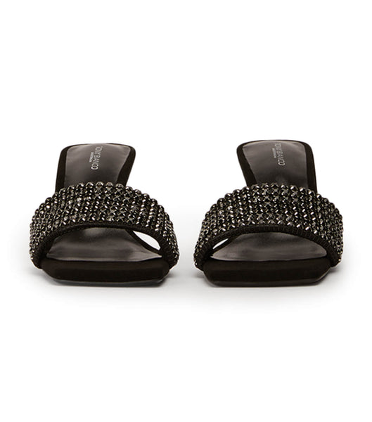 Tacones Brillantes Tony Bianco Amos Black Crystal/Black Gamuza 6.5cm Negras | ARXBR17127