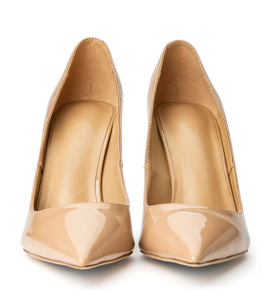 Tacones Brillantes Tony Bianco Anja Nude Charol 10.5cm Beige | ARJVR18699