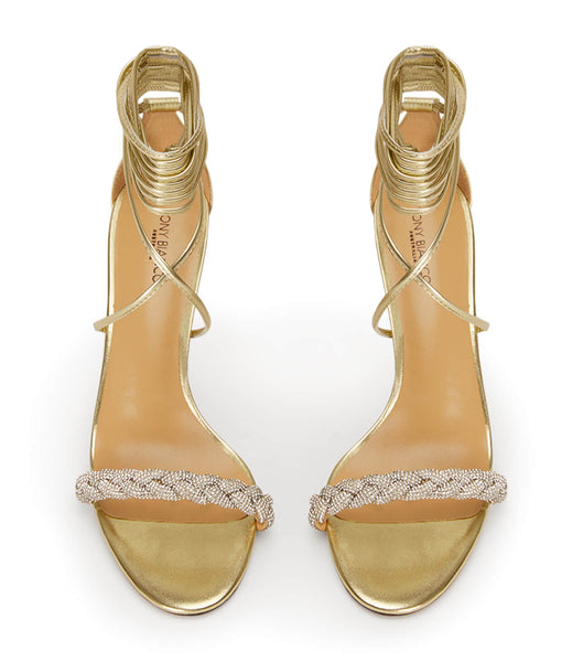 Tacones Brillantes Tony Bianco Henley Gold Nappa Metallic 8.5cm Doradas Metal | ARJKU61544