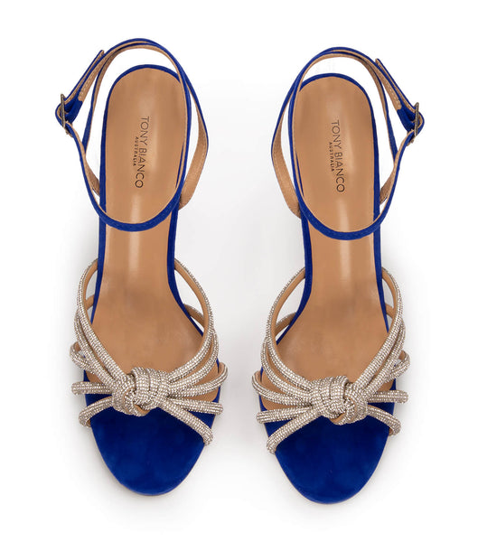 Tacones Brillantes Tony Bianco Kyla Azure Gamuza 11cm Azur | ARDYB95217