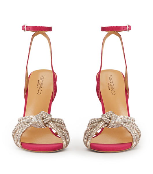 Tacones Brillantes Tony Bianco Kyla Persian Crepe 11cm Rojas | ARJZR48089