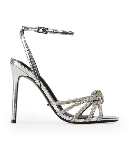 Tacones Brillantes Tony Bianco Kyla Silver Foil 11cm Plateadas | ARNEJ25373