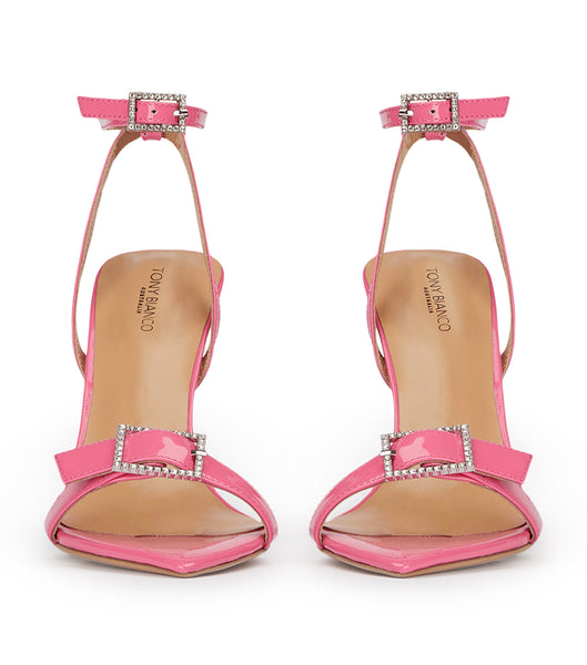 Tacones Brillantes Tony Bianco Mopsy Flamingo Charol 10.5cm Rosas | ARQCS91200