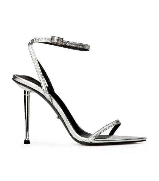 Tacones Brillantes Tony Bianco Myra Silver Nappa Metallic 10.5cm Plateadas Metal | ARCVG41537